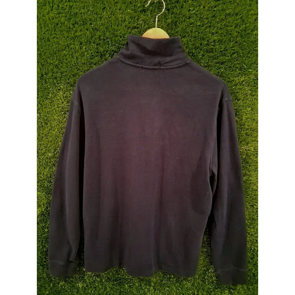 Polo Ralph Lauren Estate Rib Quarter Zip Pullover Sweater Men’s Size M Navy Blue